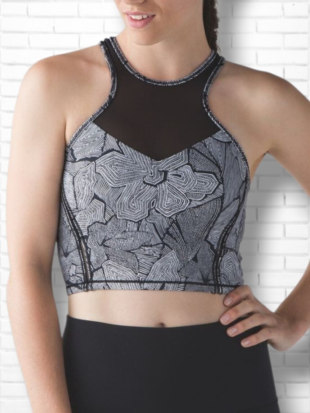 Lululemon Get It Om High Neckline Sports Bra Size 8